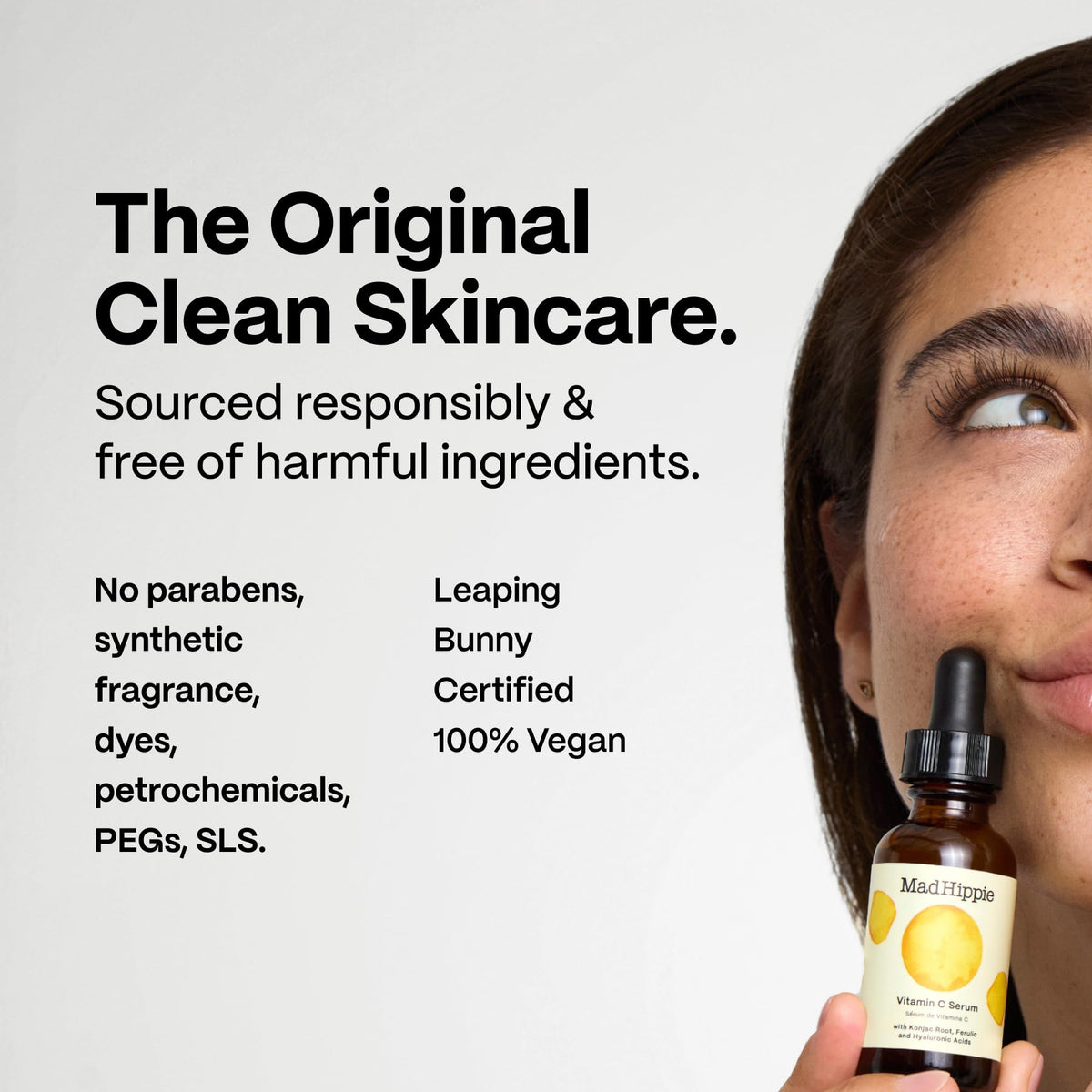 Mad Hippie Travel Skincare Set back view with product labeling.