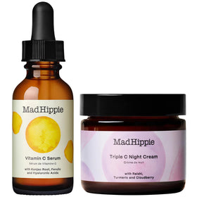 Mad Hippie Vitamin C Serum bottle close-up with golden tint for brightening