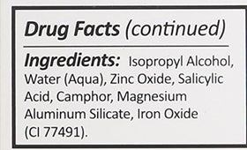 M.A.D Skincare Acne Drying Lotion ingredients chart for transparency and usage context.