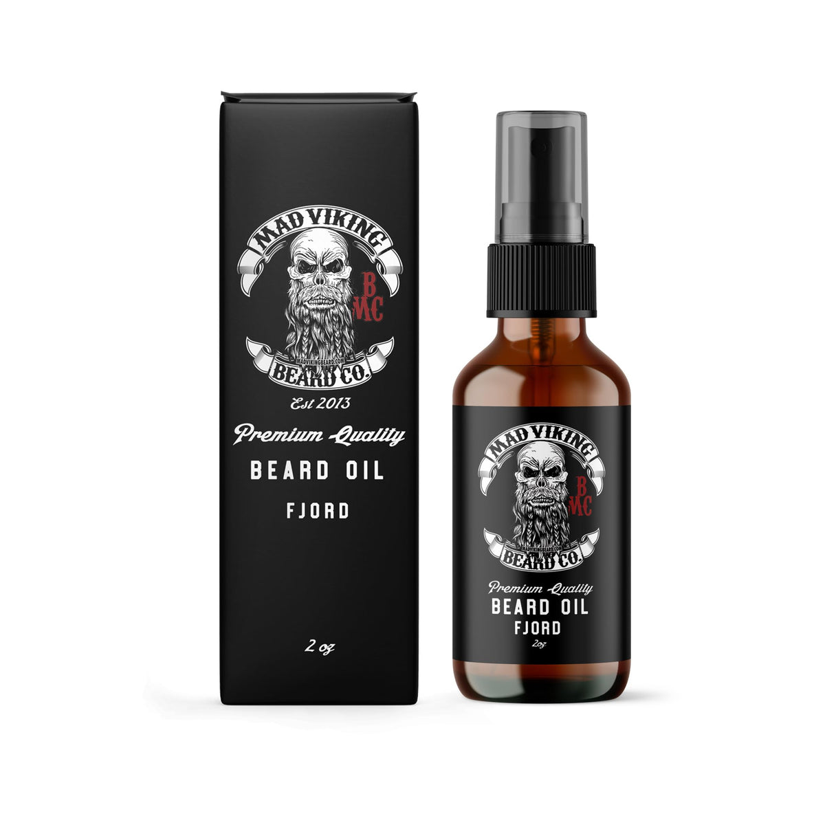 Mad Viking Fjord Beard Oil bottle for easy application and premium beard care