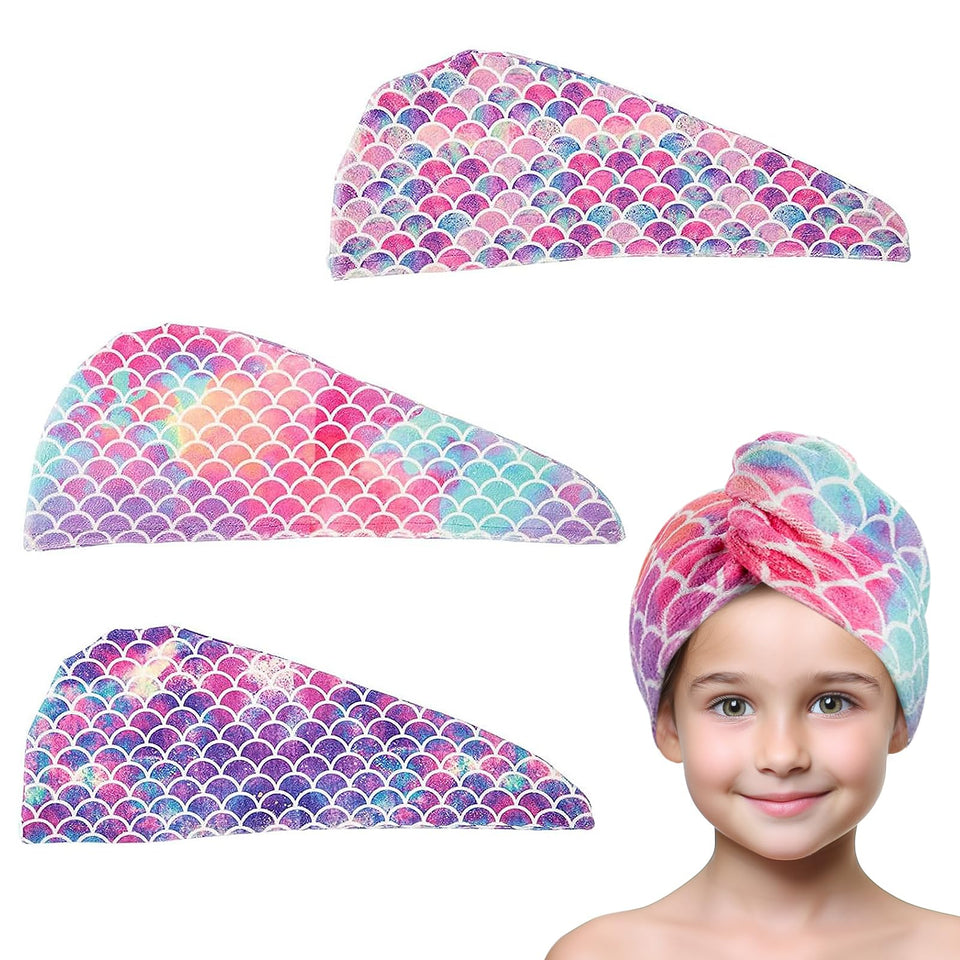 MADHOLLY mermaid-tail towel in soft microfiber for fast, gentle drying.