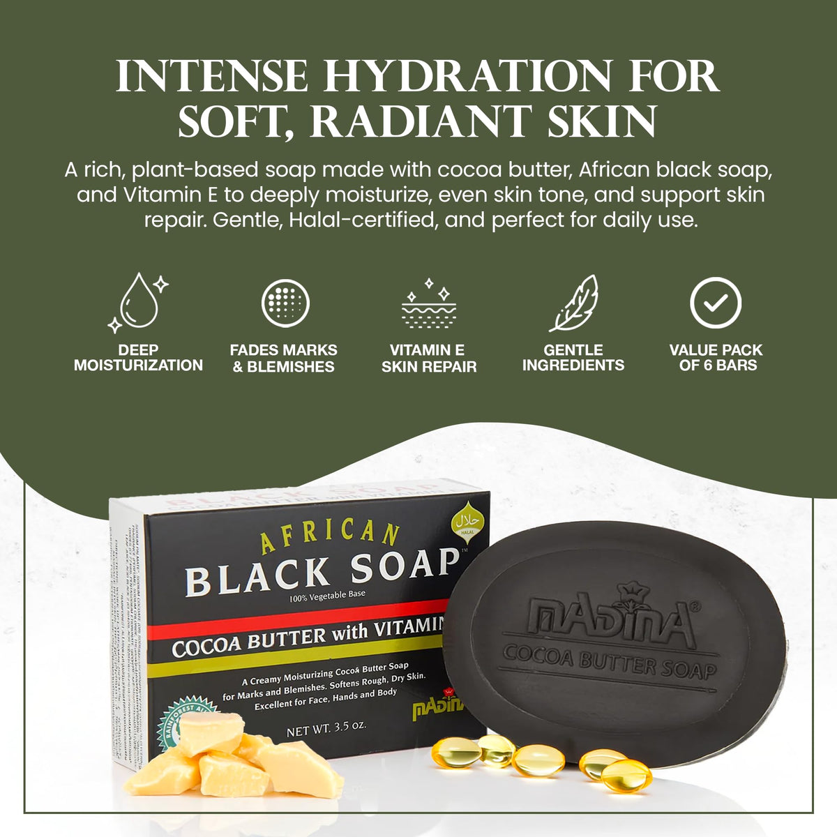 Madina soap with Vitamin E supports skin protection and gentle cleansing