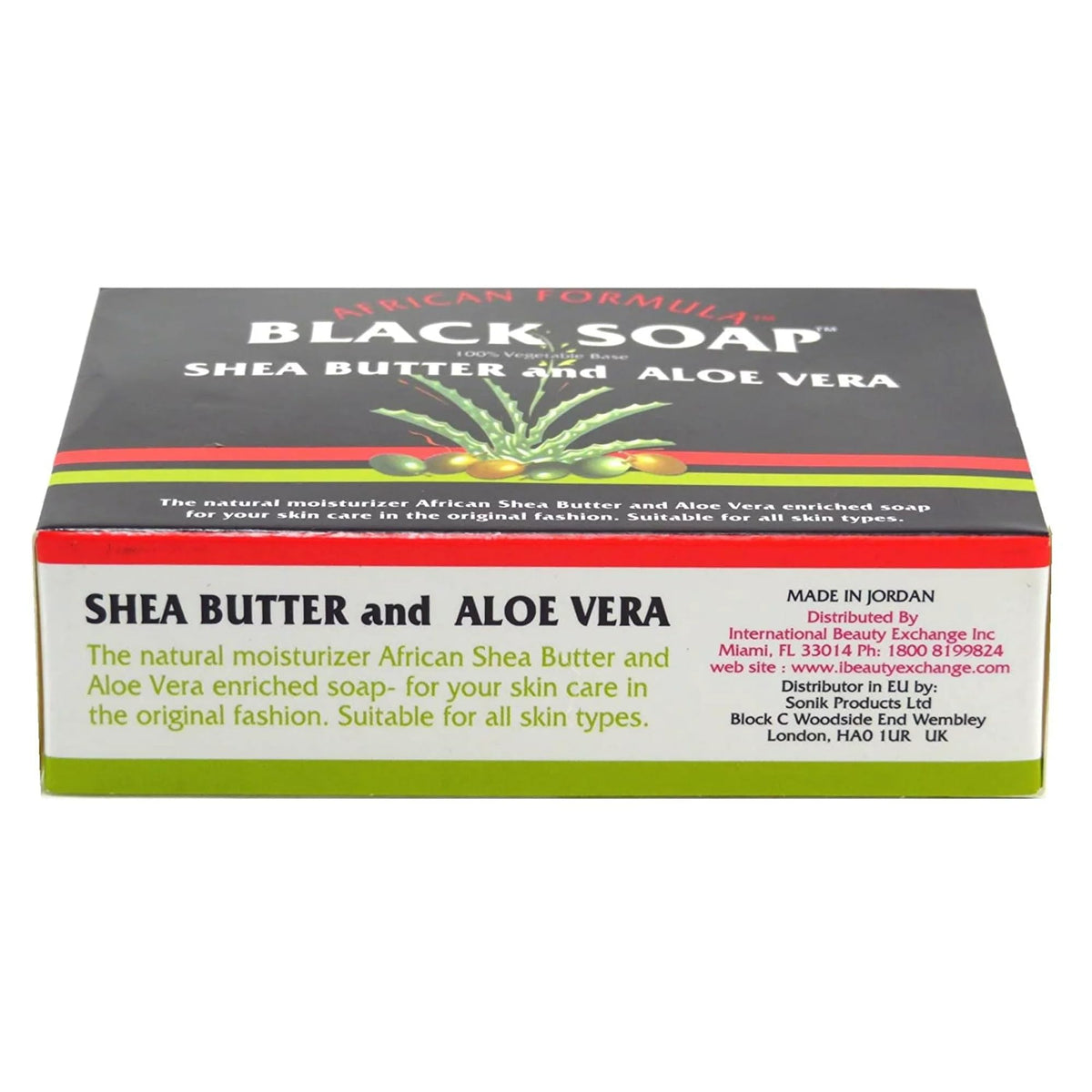 Madina African Black Soap with rolled oats for soothing skin texture.