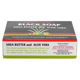 Madina African Black Soap with rolled oats for soothing skin texture.