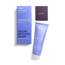 Madison Reed Color Reviving Gloss Crema hair shine close-up reveals a smooth, glossy finish.