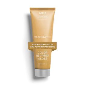 Madison Reed Color Reviving Gloss Miele bottle close-up highlighting shine revival