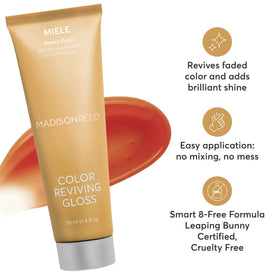 Madison Reed Color Reviving Gloss Miele hair after-use shine close-up