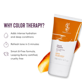 Madison Reed Color Therapy Zucca Copper mask applying to enhance tone in minutes.