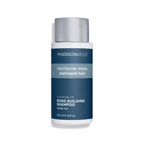 Madison Reed ColorSolve Bond Building Shampoo bottle pouring to protect color.