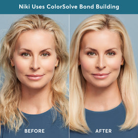 Madison Reed ColorSolve Bond Building Shampoo demonstrates hair strengthening during wash.
