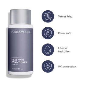 Madison Reed ColorSolve Frizz Away creamy texture close-up suggesting hydrating smoothing.