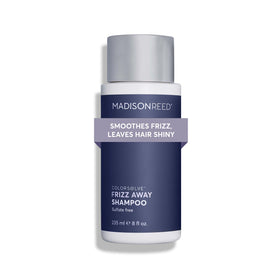 Madison Reed ColorSolve Frizz Control Shampoo bottle close showing frizz control and color-safe formula.