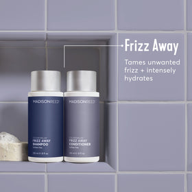Madison Reed ColorSolve Frizz Control shampoo creates soft, manageable hair ready for styling.