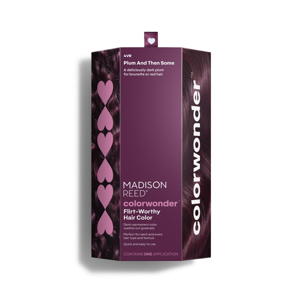 Madison Reed ColorWonder 4VR Plum application delivers bold demi-permanent color.