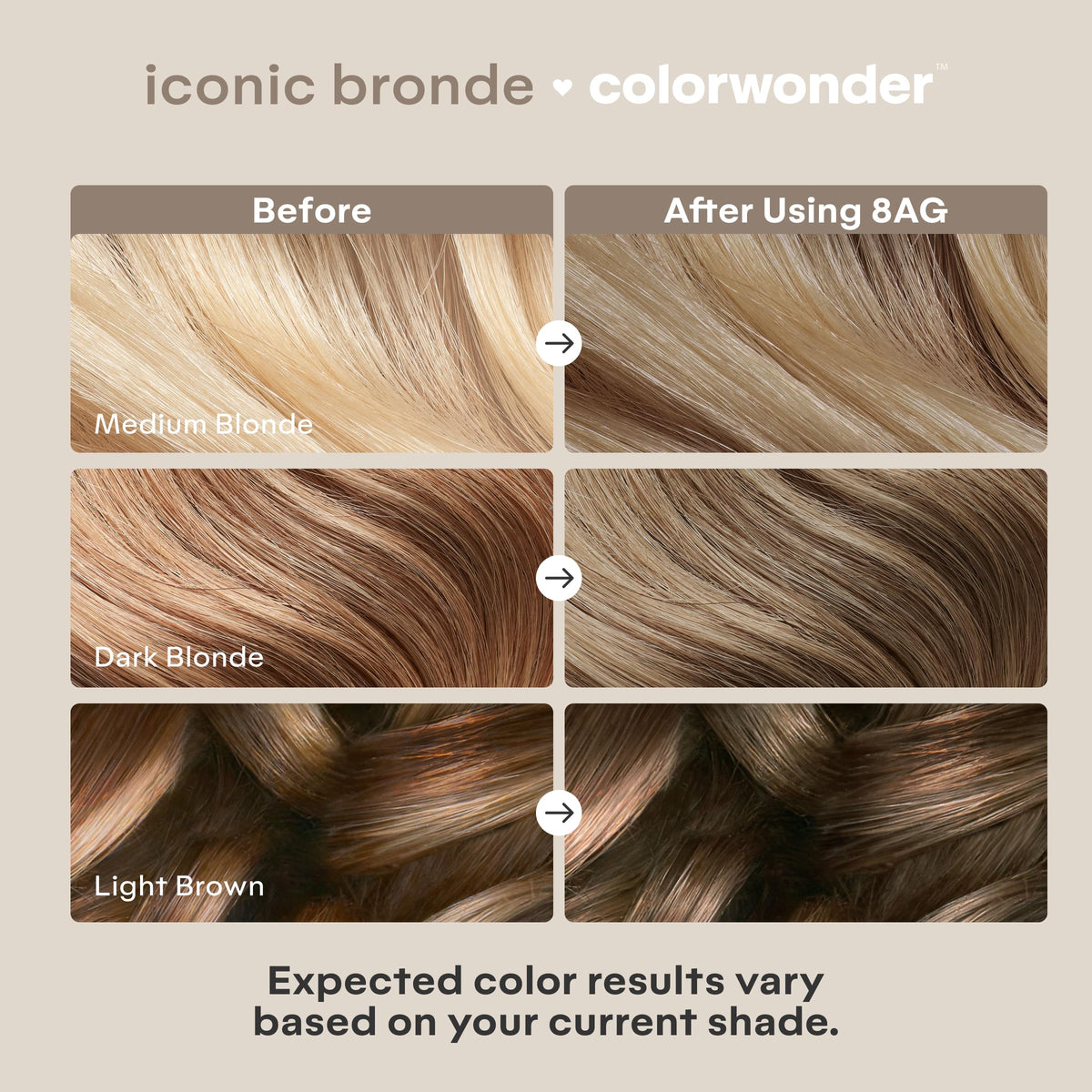 Ammonia-free ColorWonder label signaling a gentler dyeing experience.