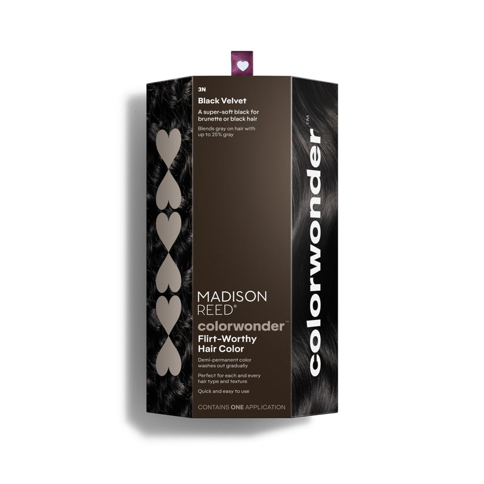 Madison Reed ColorWonder Black Velvet tube ready for at-home color with lasting vibrance.