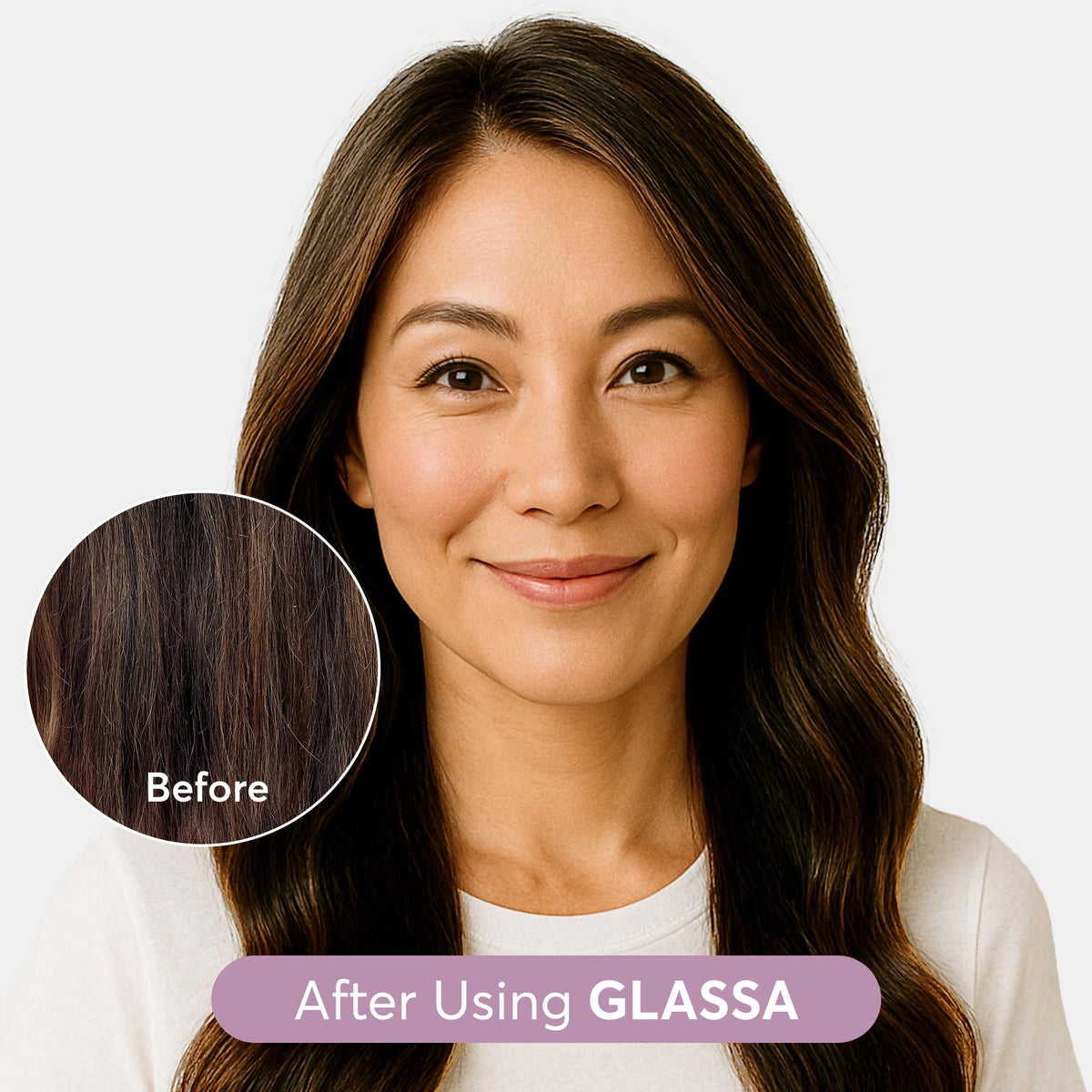 Midlengths and ends enhanced with Glassa Clear for brightness