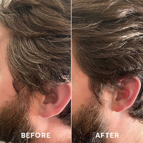 Madison Reed Mr. Hair Color application on hair shows even coverage.
