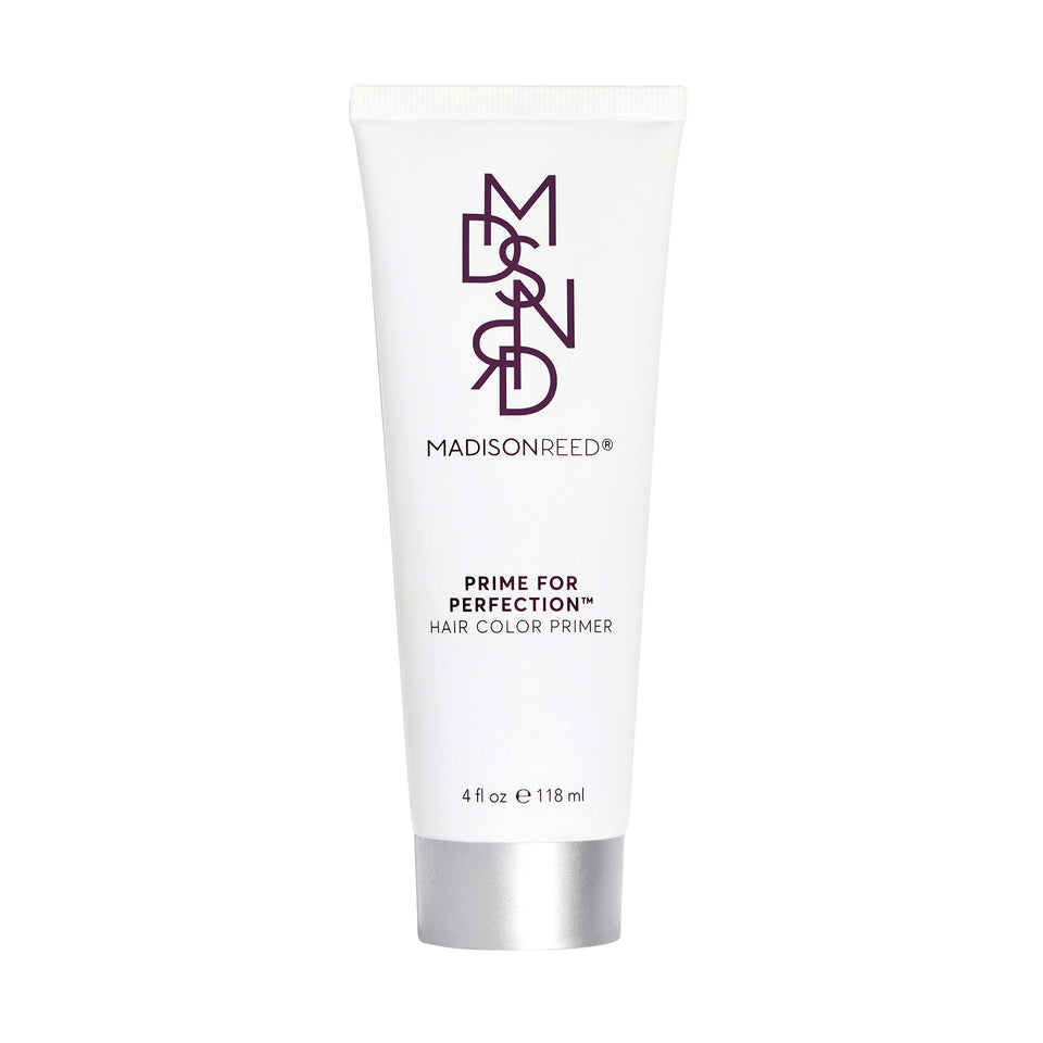 Madison Reed Prime for Perfection bottle close-up showing gentle color-ready primer