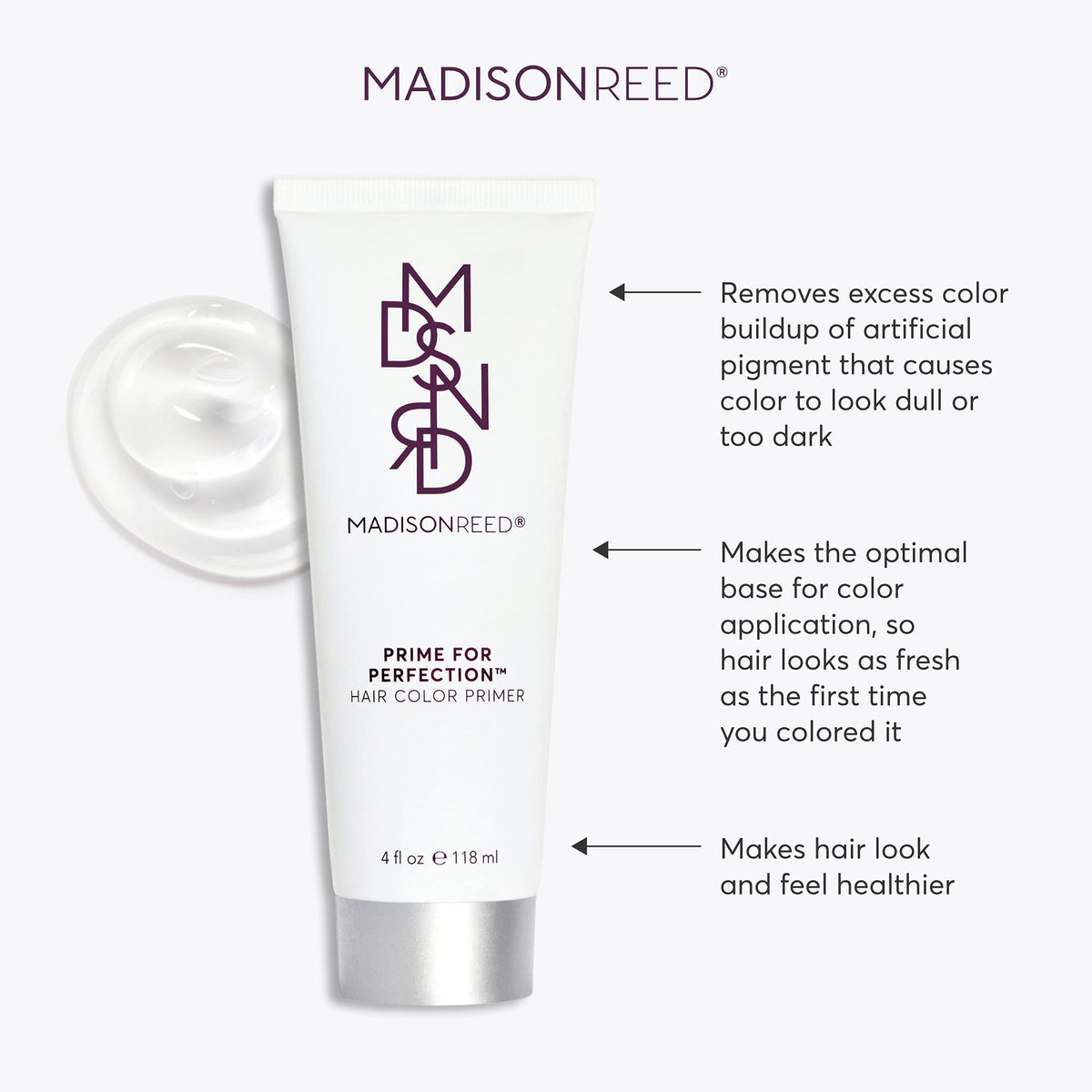 Madison Reed Prime for Perfection primer application on hair for smooth base