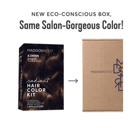 Application kit for Madison Reed Radiant Color Barletta Brown packaging and setup