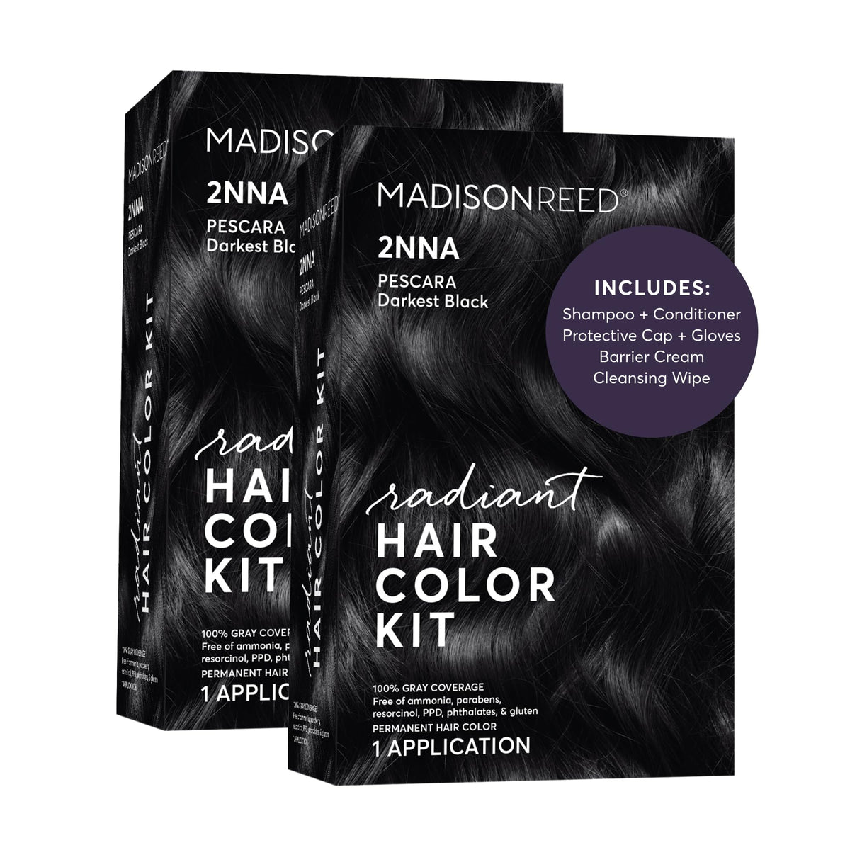 Madison Reed Radiant color cream for Pescara Black, enhancing subtle gray blending.
