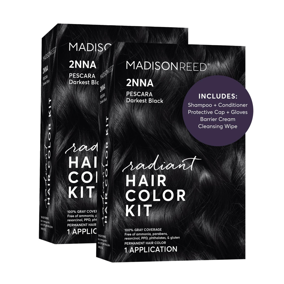 Madison Reed Radiant color cream for Pescara Black, enhancing subtle gray blending.