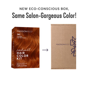 Madison Reed 7RC Light Ginger Red bottle highlights vivid copper tones