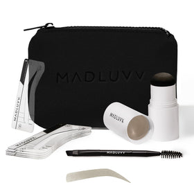 MADLUVV Brow Stamp Kit travel bag for on-the-go brow shaping.