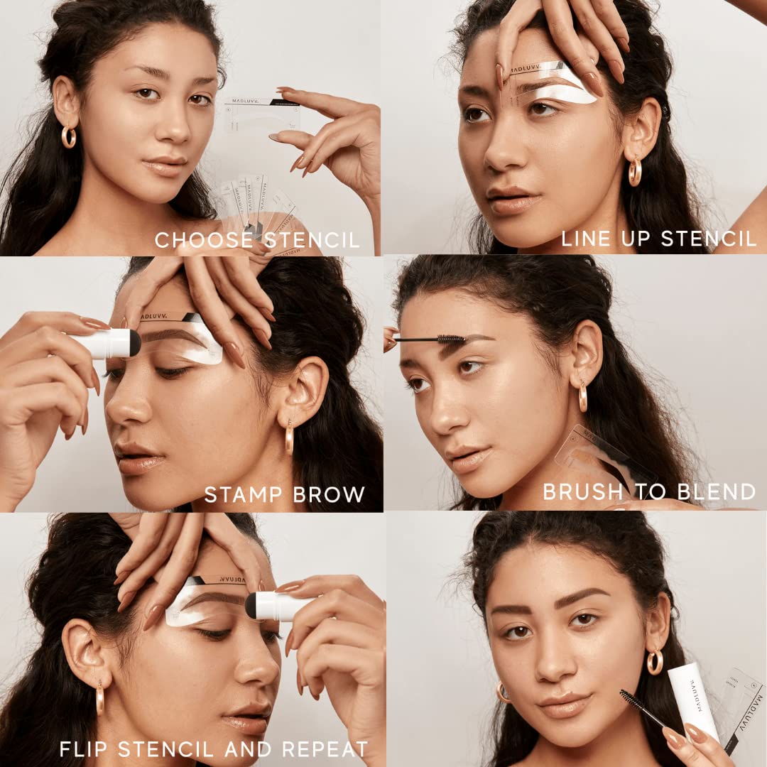 MADLUVV Brow Stamp Kit cap-pigment releases color smoothly.