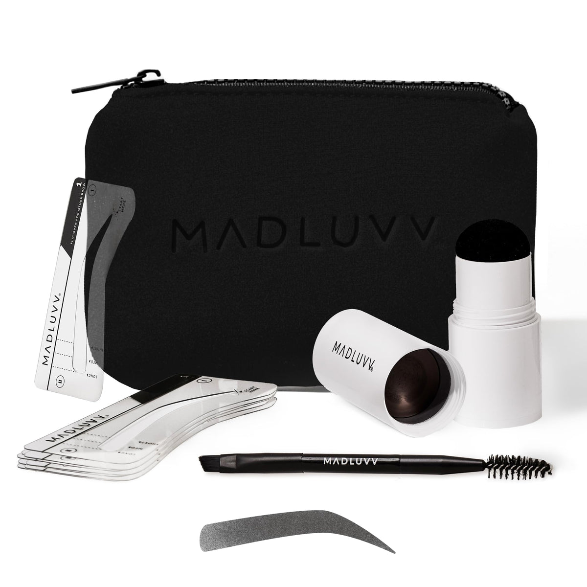 MADLUVV Brow Stamp Kit stamp for quick, natural-looking brows.