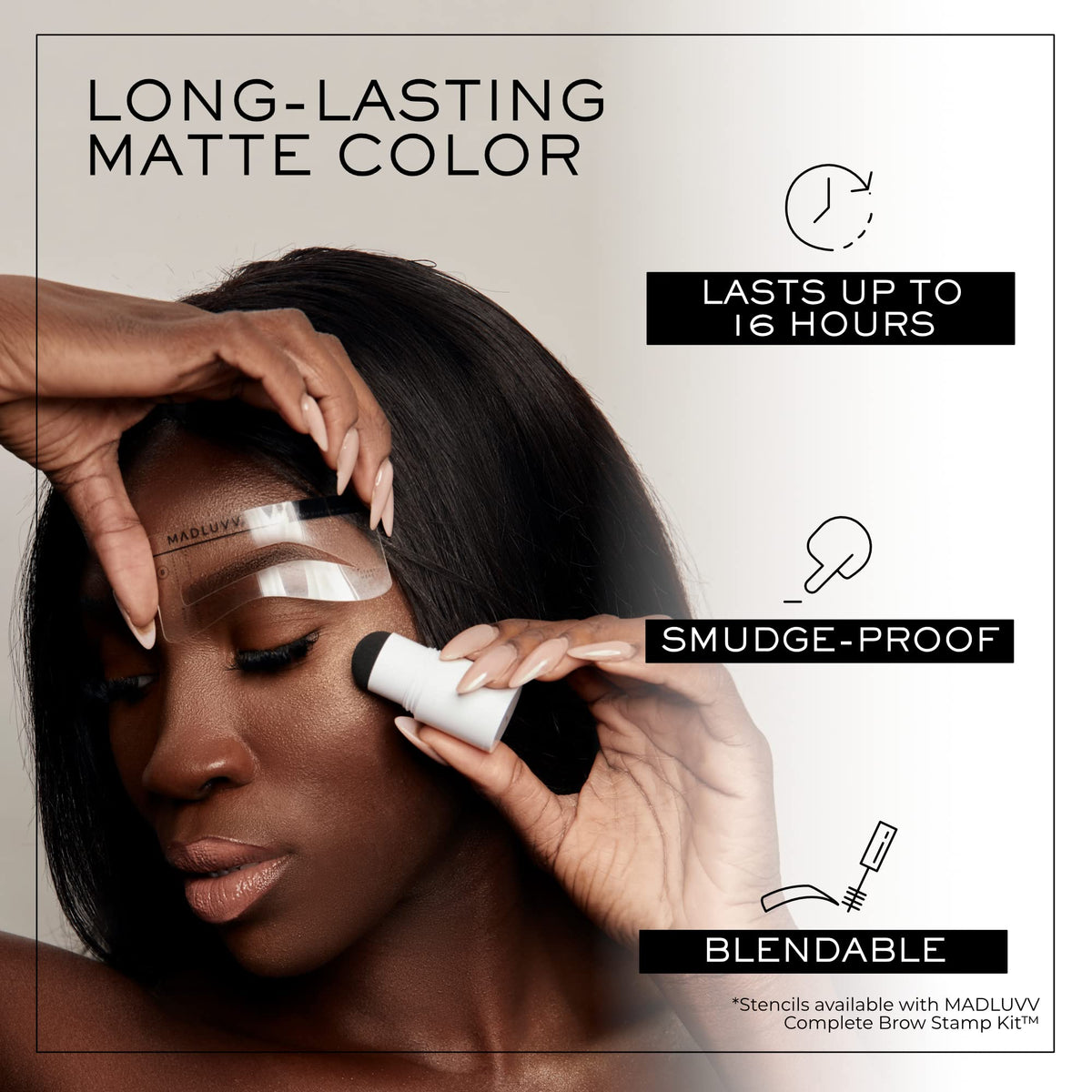 MADLUVV Brow Stamp Refill cap twist action releasing pigment easily