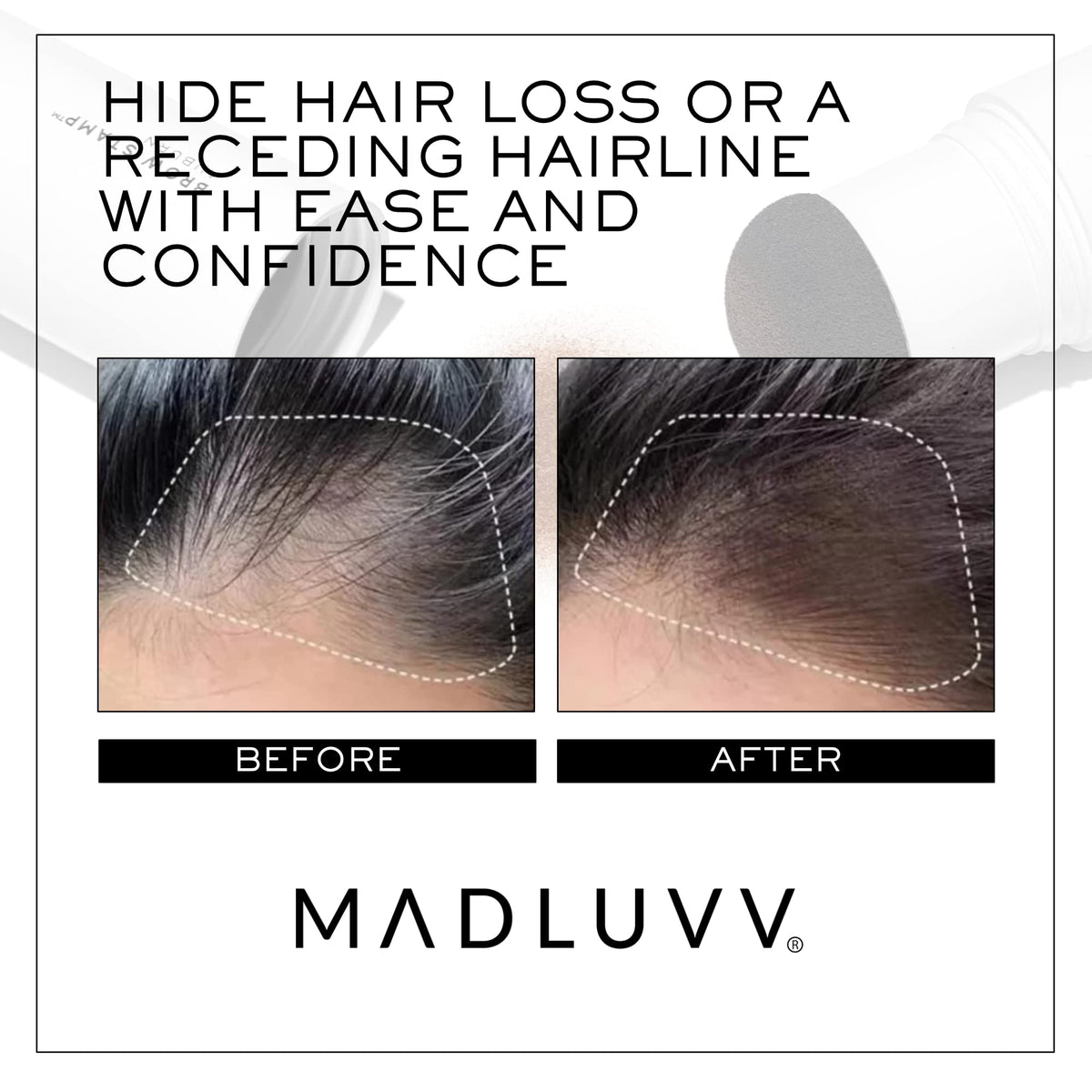 MADLUVV Brow Stamp Refill highlights for subtle light strands.