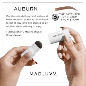 MADLUVV Brow Stamp Refill pigment inside cap enabling clean application