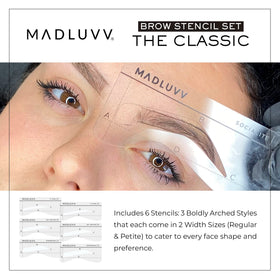 MADLUVV eyebrow stencil First Lady petite for delicate arches on smaller faces.