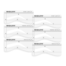 MADLUVV eyebrow stencil First Lady regular for ultra-thin arches and precise brow mapping.