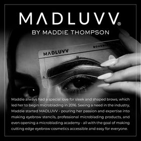 MADLUVV eyebrow stencil Socialite petite for full brows on smaller faces.