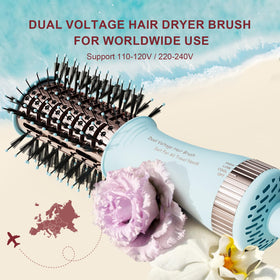 Madremía 360-degree swivel cord prevents tangling during styling.