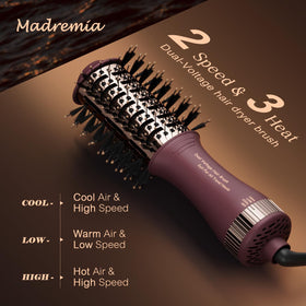 Madremía rose gold travel set includes case, clips, and safety plug.