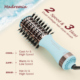 Madremía titanium round blowout styler delivers smooth finishes.