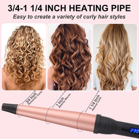 MADURIAO curling wand LCD readout aiding precise temperature control.