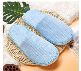 Maeline closed-toe fleece slippers with soft interior.