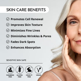Texture close-up of MAELOVE Night Renewer reveals a smooth, creamy formula for sensitive skin.