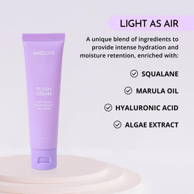 MAELOVE Plush Cream packaging and USA-made assurance.