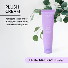 MAELOVE Plush Cream vegan and cruelty-free formulation for clean skincare.
