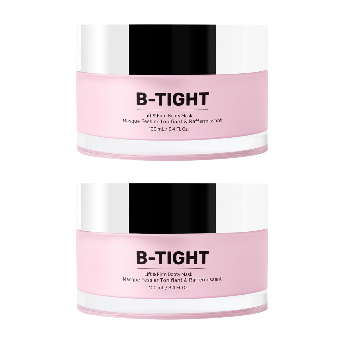 MAËLYS B-TIGHT booty mask bottle shown, convenient packaging for daily use and smoother skin.