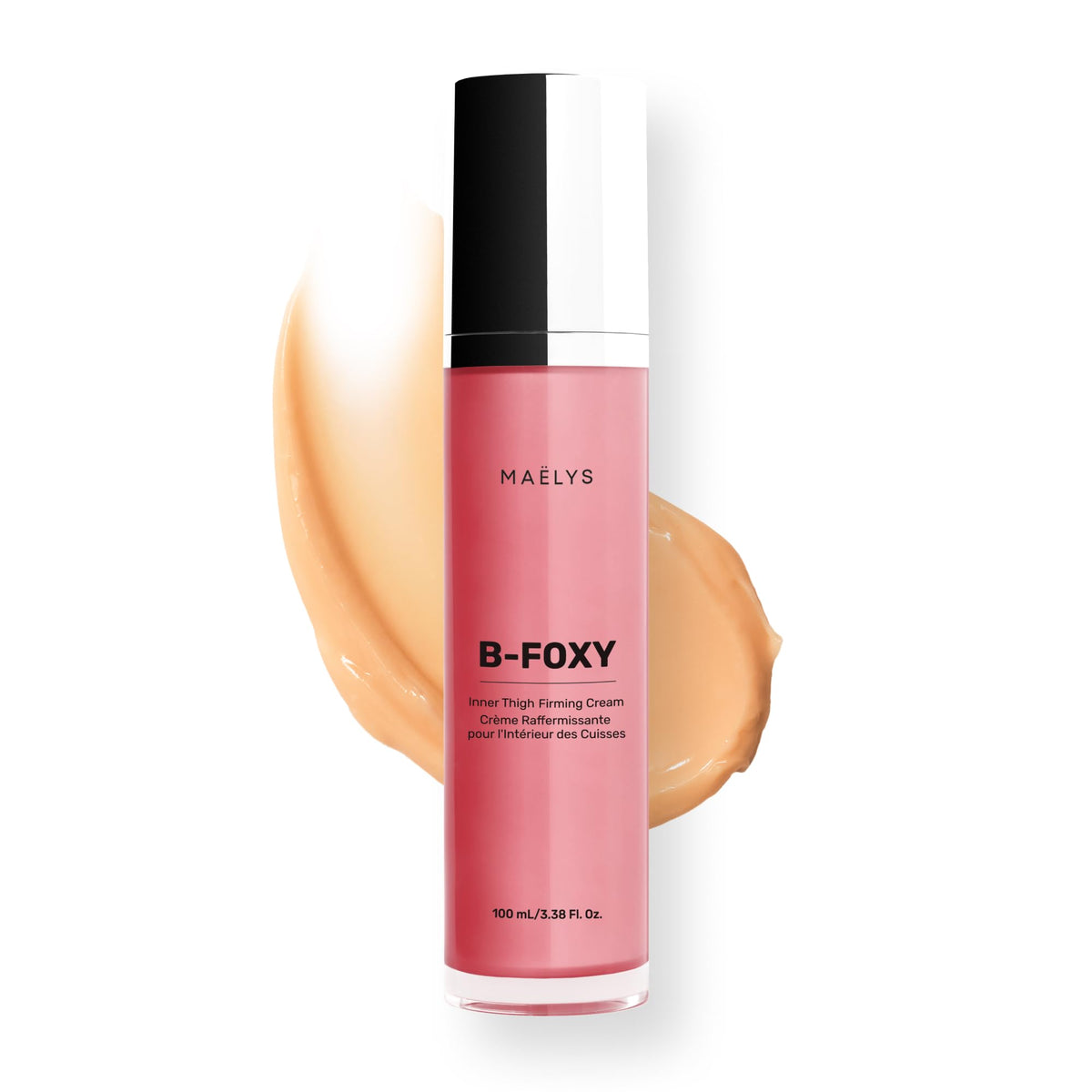 MAËLYS B-FOXY inner thigh firming cream jar for targeted smoothing and contour.
