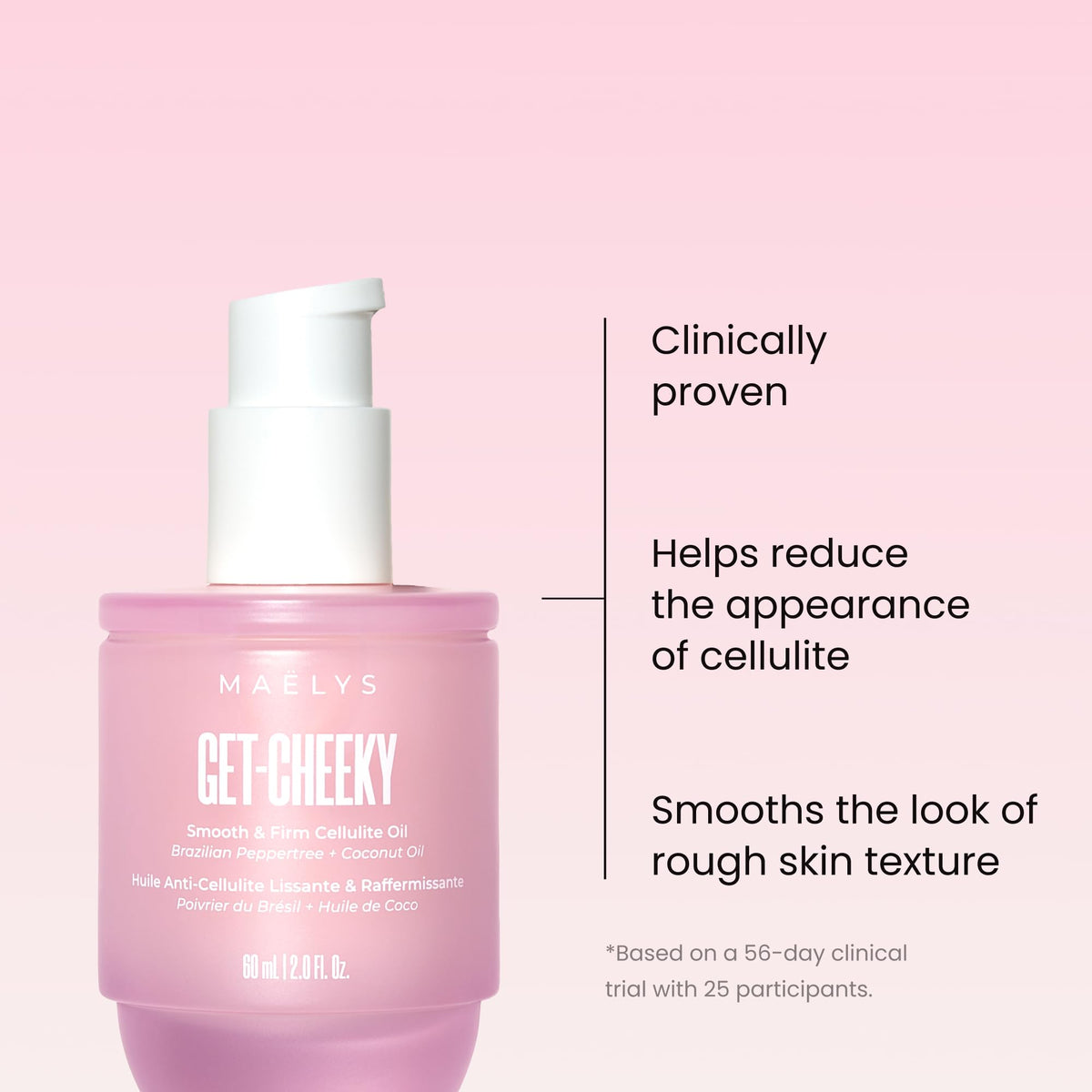 MAËLYS Get-Cheeky oil glide on skin for a comfortable massage.