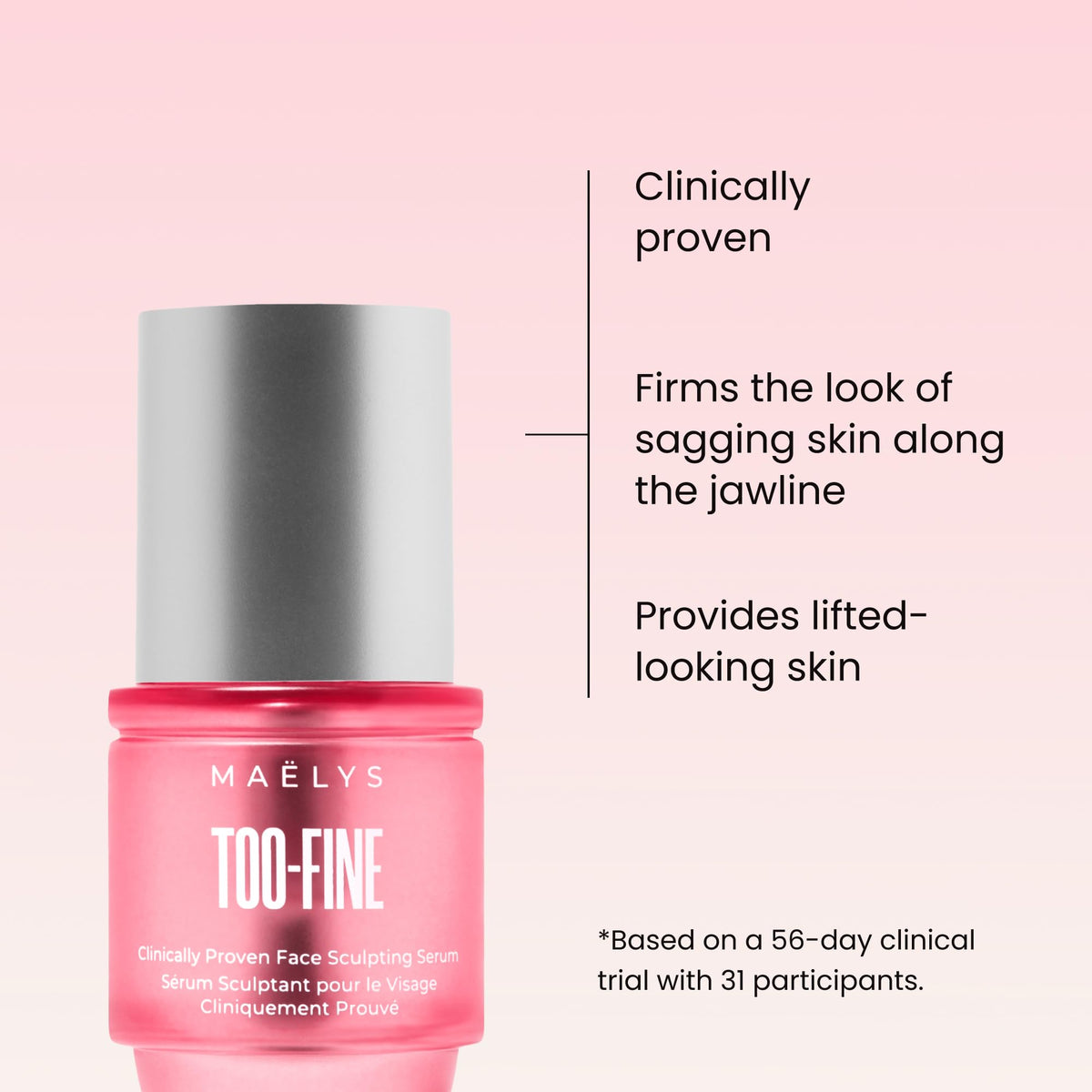 Maelys Too-Fine cooling metal applicator gliding over under-eye area for depuff and refresh.