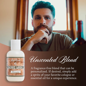 Maestro's Classic Beard Wash foaming action delivering thorough cleansing and grooming support.